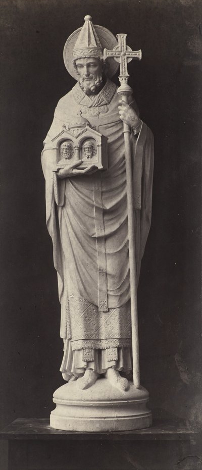 ルーヴル美術館の像（卵白シルバープリント） 作： Charles Marville