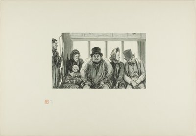 バスの車内 作： Charles Maurand