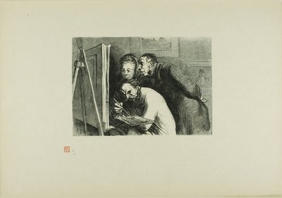 画家とブルジョワ 作： Charles Maurand