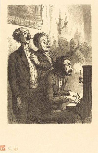 ラウンジ・シンガーズ 作： Charles Maurand after Honoré Daumier