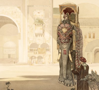 ラドヤードキプリングの「ジャングルブック」からの儀式用象、1903年 作： Charles Maurice Detmold