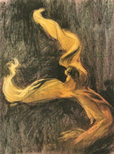 ロイ・フラーの黄色いドレス、c。 1895年。 作： Charles Maurin