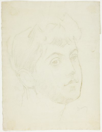 若い女性の肖像画の頭 作： Charles Maurin