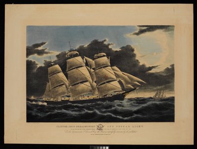 1854年12月、13日11時間でリバプールのドックに入港した。 作： Charles & Mcfarlane Duncan (1818 1865) Parsons