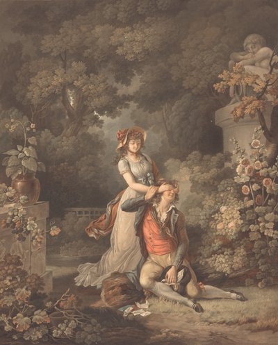 驚く恋人。 作： Charles Melchior Descourtis