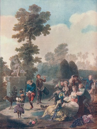 「タンバリン」、c1780 作： Charles Melchior Descourtis
