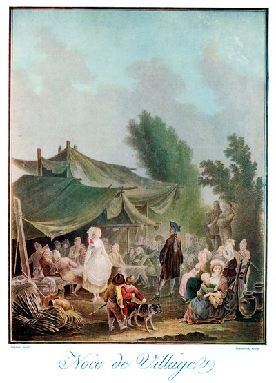 Noce de Village、18世紀1910年。 作： Charles Melchior Descourtis