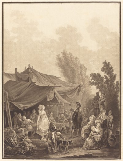 Noce de Village 村の結婚式、1785 年。 作： Charles Melchior Descourtis