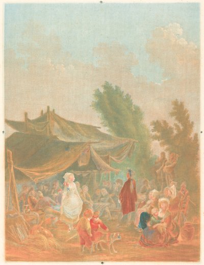 Noce de Village 村の結婚式、1785 年。 作： Charles Melchior Descourtis