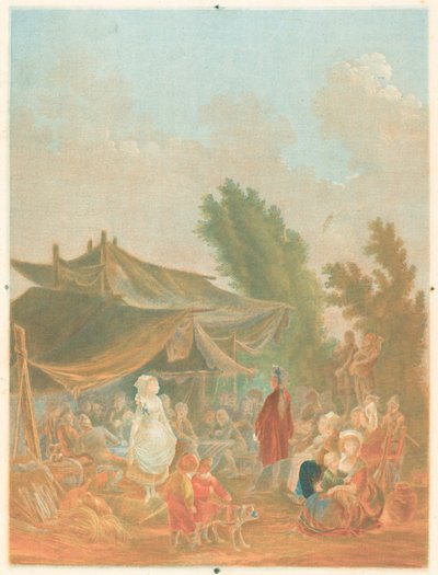 Noce de Village 村の結婚式、1785 年。 作： Charles Melchior Descourtis