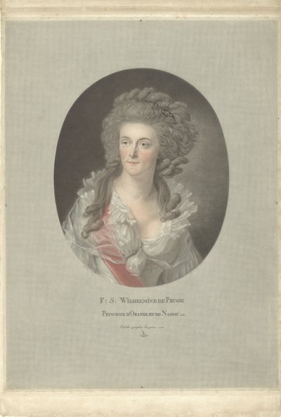 プロイセンのヴィルヘルミナ、オランジュ ナッソー公女の肖像 F: S: Wilhelmine de Prusse Princesse d