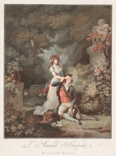 恋人は驚いたLAmant Surpris、c。 1798。 作： Charles Melchior Descourtis