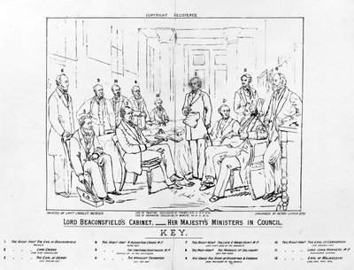 ビーコンズフィールド卿の内閣1874年-議会の閣下閣下、ヘンリーレモン作、1880年（版画） 作： Charles Mercier