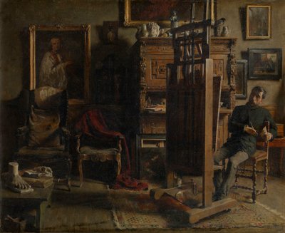 画家ジュール・ランボーのアトリエ 作： Charles Mertens