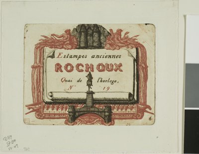 版画商ロシューの住所録 作： Charles Meryon