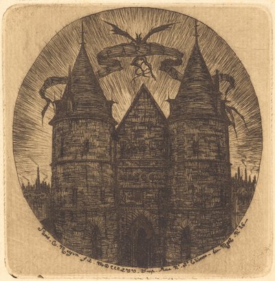 正義の宮殿、パリの古い門 作： Charles Meryon