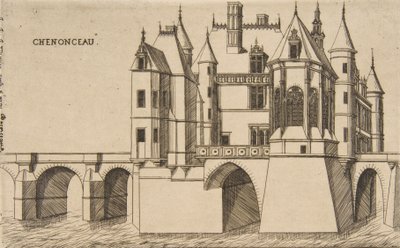 シュノンソー城、第 2 号、1856 年。 作： Charles Meryon