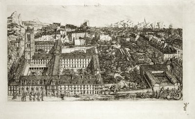 アンリ4世大学とリセナポレオン、1864年 作： Charles Meryon