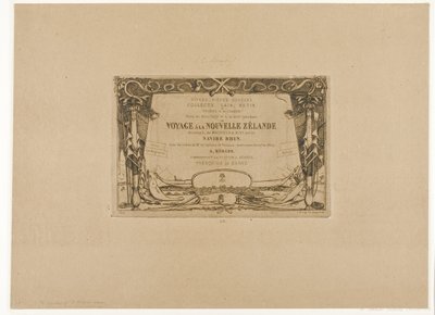 ニュージーランド航海の表紙（1842-46年） 作： Charles Meryon