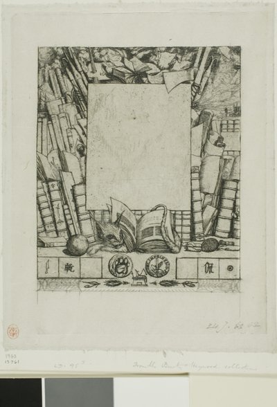 アルマン・ゲローの肖像画のフレームのデザイン 作： Charles Meryon