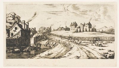 パリ、サンマルソー郊外への入り口 作： Charles Meryon