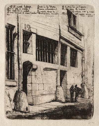 パリのエッチング：バッドボーイズの街、1854年。 作： Charles Meryon