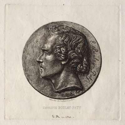 エヴァリスト・ブレイ=パティ、詩人、1861年。 作： Charles Meryon