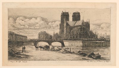 ノートルダム・ド・パリの後陣 (The Apse of Notre-Dame, Paris) 作： Charles Meryon
