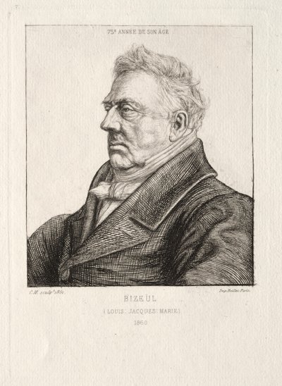 LJマリービズール、ブルトン考古学者、1860年-1861年。 作： Charles Meryon