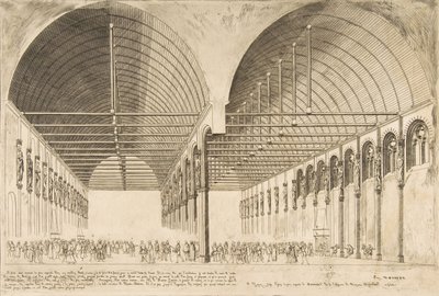 パレ・ド・ジャスティスの前室 パレ・ド・ジュスの前室…、1855年。 作： Charles Meryon
