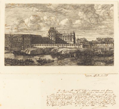 古いルーヴル、ゼーマンの絵画、1651年 作： Charles Meryon