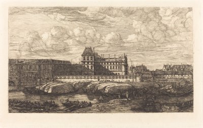 古いルーヴル、ゼーマンの絵画、1651年 作： Charles Meryon
