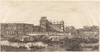 古いルーヴル、ゼーマンの絵画、1651年 作： Charles Meryon