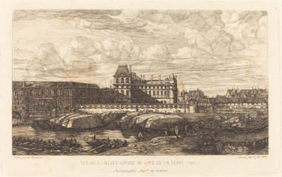 古いルーヴル、ゼーマンの絵画、1651年 作： Charles Meryon