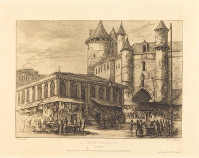 Le Grand Chatelet, Paris, circa 1780 (The Grand Chatelet, Paris, about 1780) 作： Charles Meryon