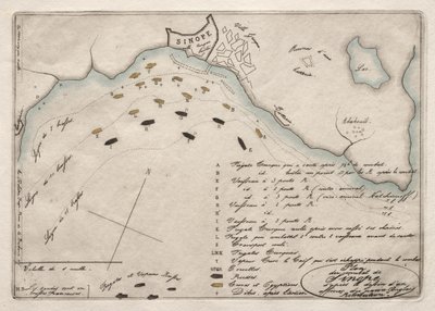 シノペの戦いの地図 作： Charles Meryon