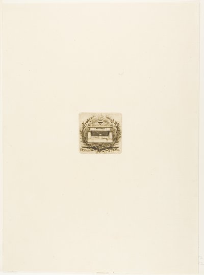 モリエールの墓、ペール・ラシェーズ墓地、パリ 作： Charles Meryon