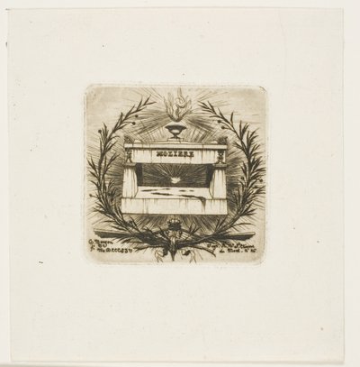 モリエールの墓、ペール・ラシェーズ墓地、パリ 作： Charles Meryon