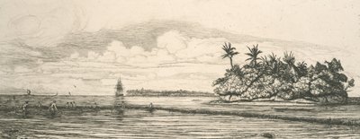 オセアニア、ウベアの小島 作： Charles Meryon