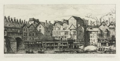 17世紀末のパリ市の一部、1861年。 作： Charles Meryon