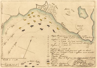 Plan du Combat de Sinope (シノペの戦いの計画) 作： Charles Meryon