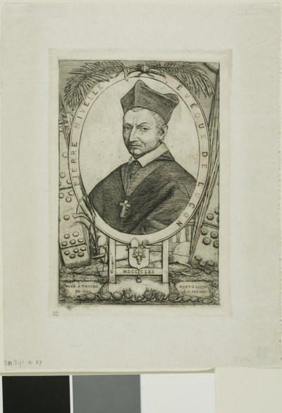 リュソン司教ピエール・ニヴェルの肖像 作： Charles Meryon