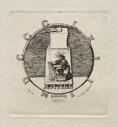 Rebus：1863年の古代の復讐がここにあります。 作： Charles Meryon