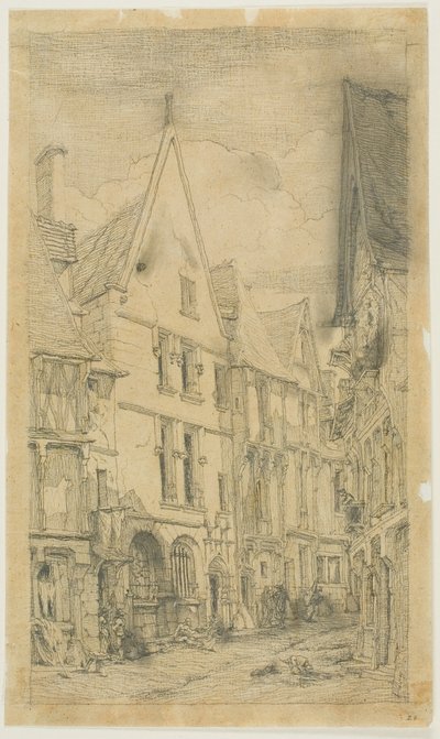 Rue des Toiles, ブールジュ 作： Charles Meryon