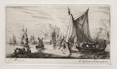 サウスシーフィッシャーズ、1850年。 作： Charles Meryon