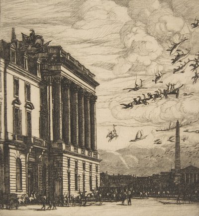 海軍本部、パリ、1865年。 作： Charles Meryon