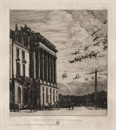 アドミラルティ、パリ、1865。 作： Charles Meryon