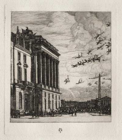 アドミラルティ、パリ、1865。 作： Charles Meryon