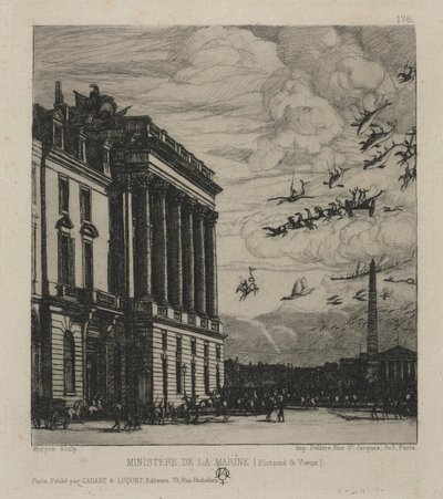 アドミラルティ、パリ、1865。 作： Charles Meryon