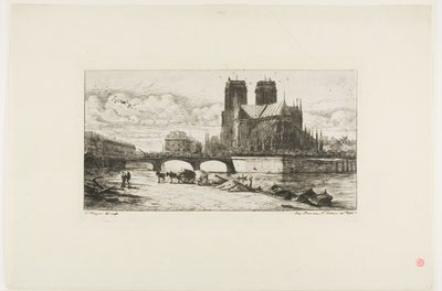 パリのノートルダム大聖堂の後陣 作： Charles Meryon